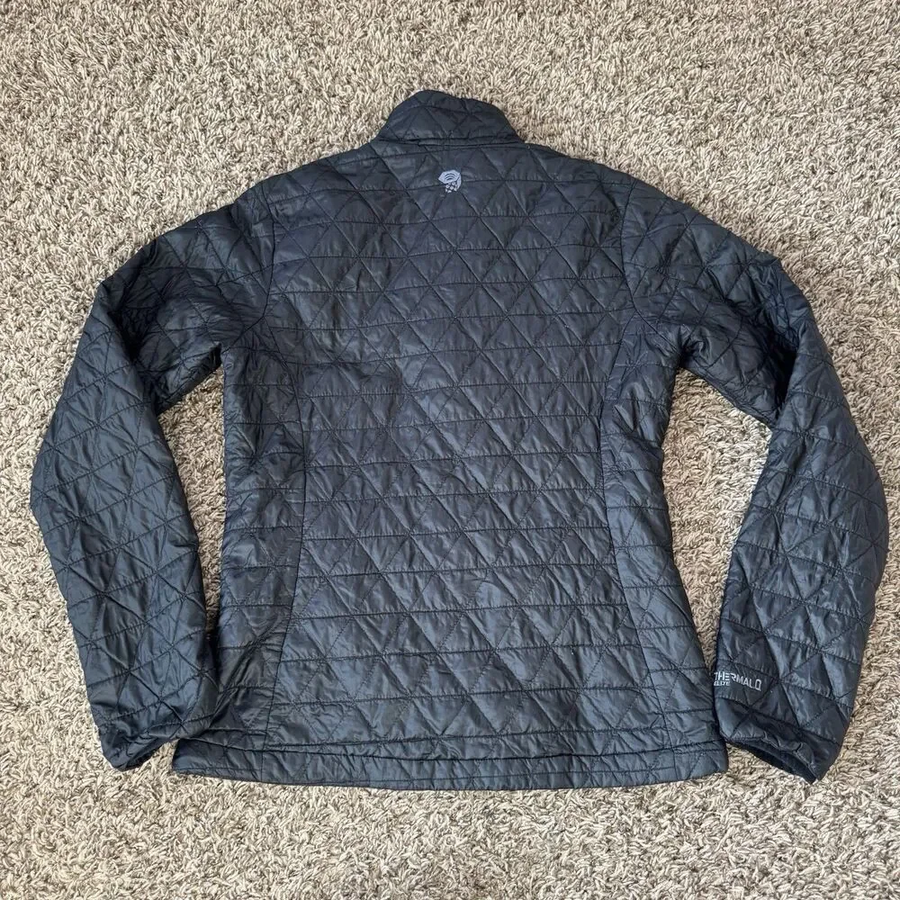 Mountain Hardwear Jacket Womens XS Black Thermal Q Elite Quilted Puffer Full Zip - Picture 2 of 9